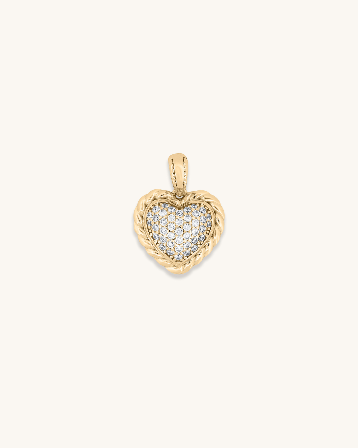 Rope Halo Heart Pendant
