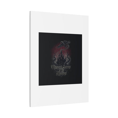 Whispered Secrets of the Shadows Castle Wall Art, Matte Canvas | Gothic Medieval Decor