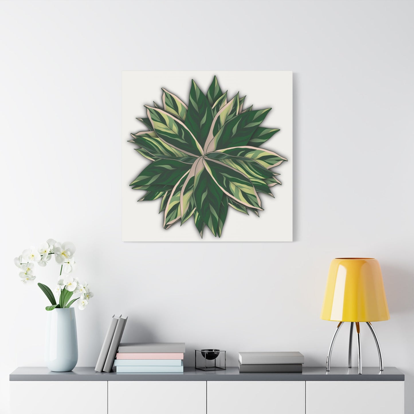 Stromanthe Triostar Canvas Print – Botanical Wall Art