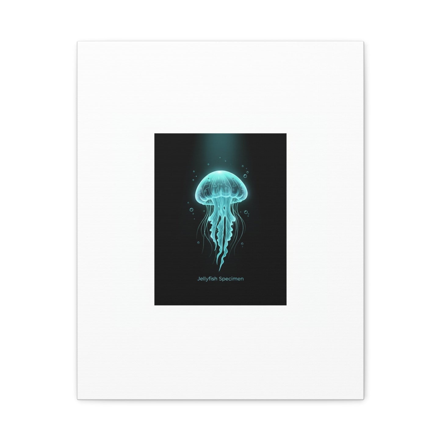 Bioluminescent Jellyfish Art Canvas | Deep Sea Aesthetic, Neon Glow