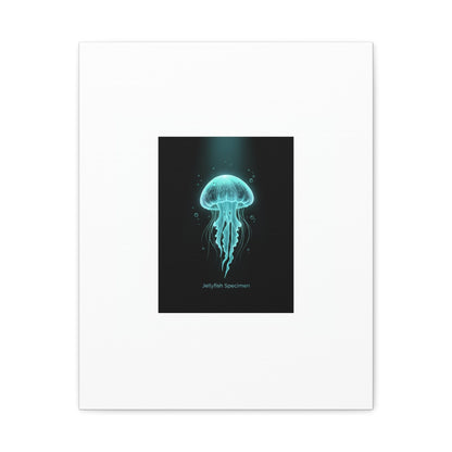 Bioluminescent Jellyfish Art Canvas | Deep Sea Aesthetic, Neon Glow