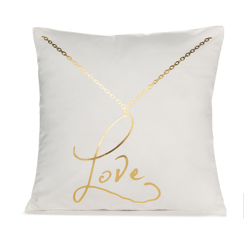 Sofa cushion cover bronzing waist pillowcase