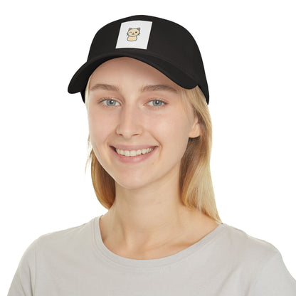Cute Cat Patch Baseball Cap — Minimalist Kitten Embroidered Hat
