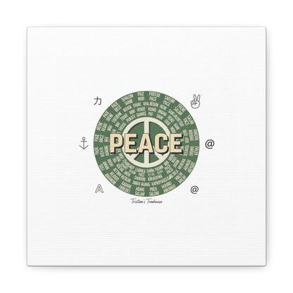 Peace doodle canvas | hand drawn sketch aesthetic, handwritten message