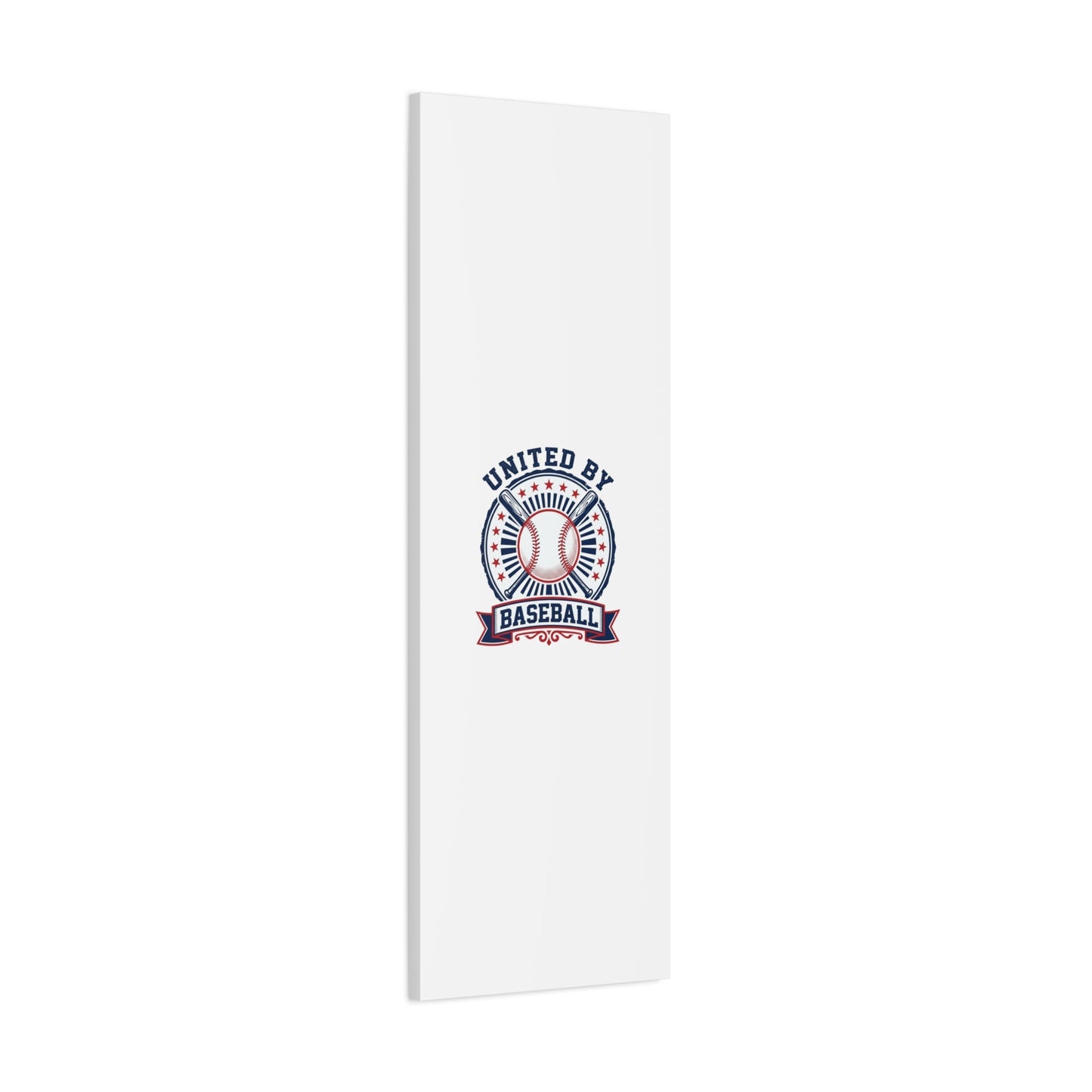 United by Baseball Canvas | Patriotic Baseball Graphic, Red White Blue Wall Art