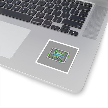 2026 Loading 99% Kiss-Cut Stickers | NYE countdown, retro system UI