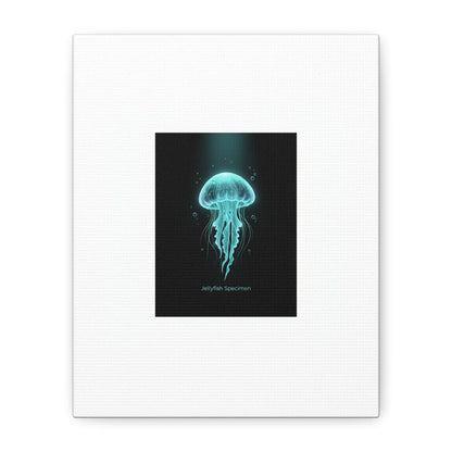 Bioluminescent Jellyfish Art Canvas | Deep Sea Aesthetic, Neon Glow