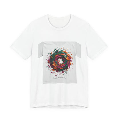 Abstract Floral Swirl Tee | Painterly Brushstroke Apparel, Artsy Graphic Design
