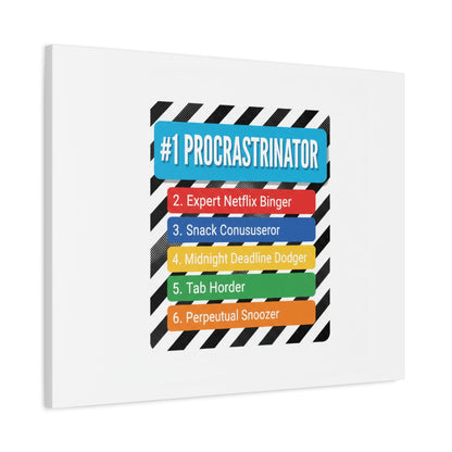 #1 Procrastinator Canvas, Rank-Style List Poster | Top-List Ranking Obsession