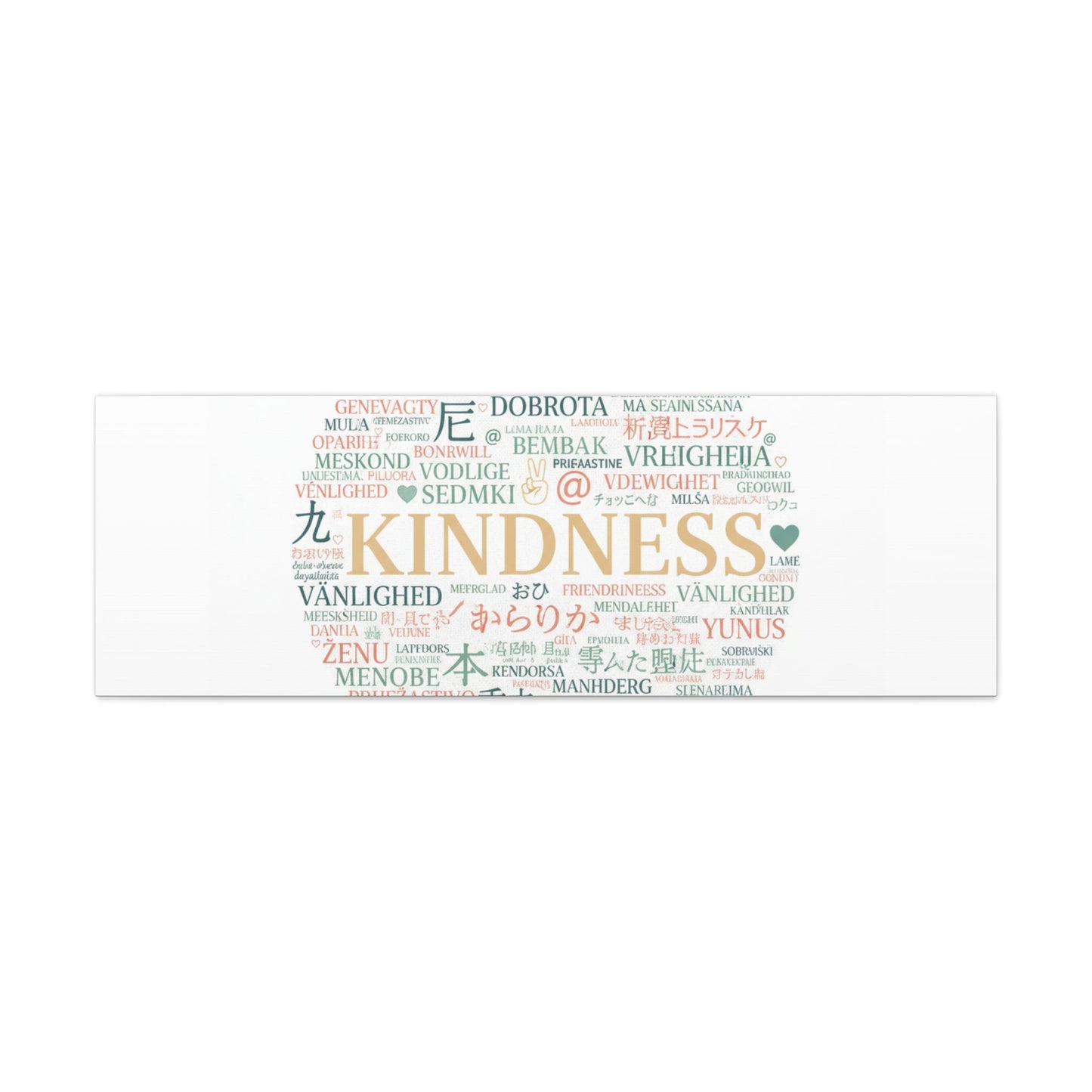 Kindness Word Cloud Canvas | Fresh Start Minimalist Wall Art