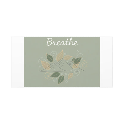 Breathe Mountain Line Canvas | Nature Symbols, Minimal Forest Wall Art