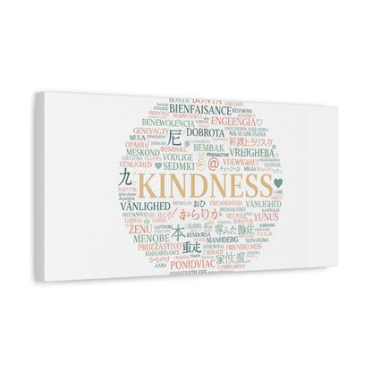 Kindness Word Cloud Canvas | Fresh Start Minimalist Wall Art