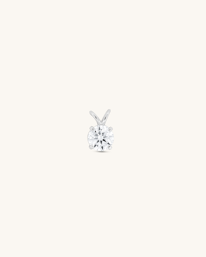 Round Cut Moissanite Pendant