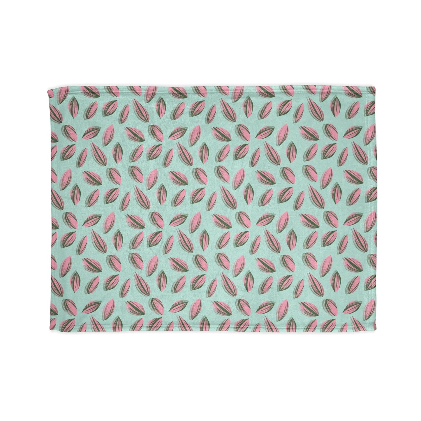 Tradescantia Nanouk Pattern Cozy Fleece Throw Blanket