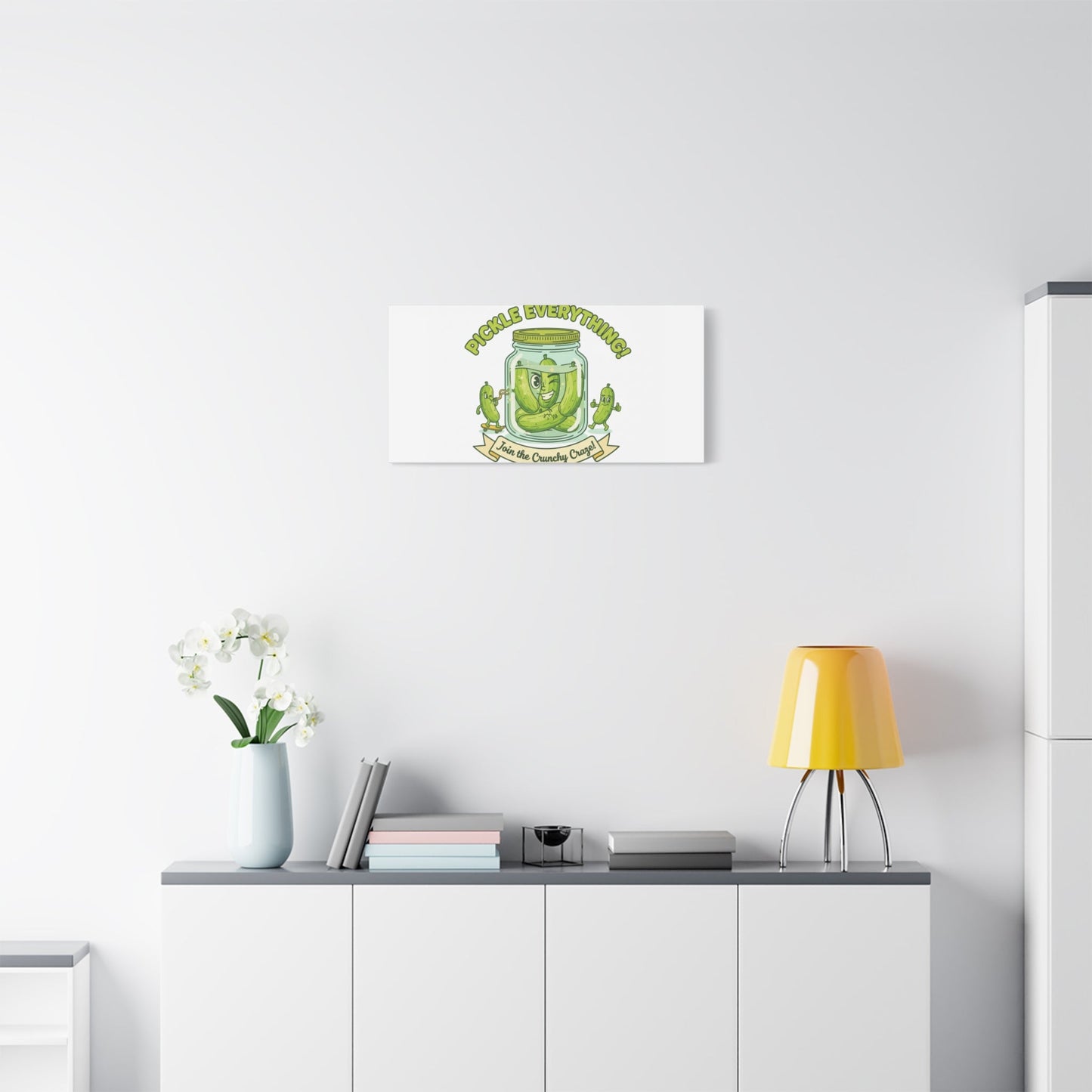 Pickle Everything! Matte Canvas | Brine Design, Pickle Lover Art