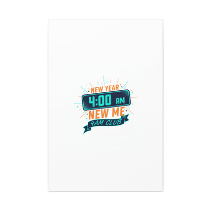 4AM Club New Year Graphic Canvas | Holiday Party Novelty, Festive New Year Decor