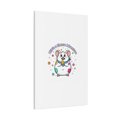 Life's a Cheese Adventure Canvas | Rodent-Core rat art print