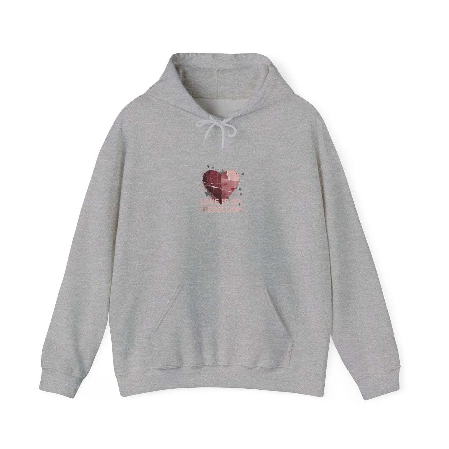 Distressed Heart Collage Hoodie | soft grunge, punk heart design