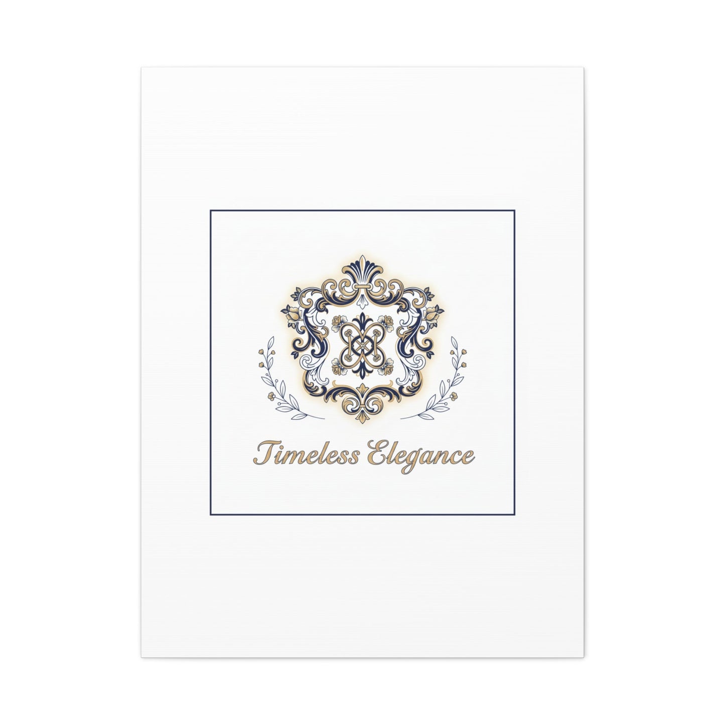 Ornate Brooch Emblem Canvas | Vintage Formalwear Accents, Baroque Print