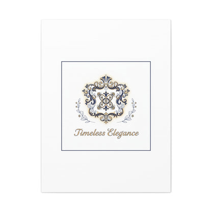 Ornate Brooch Emblem Canvas | Vintage Formalwear Accents, Baroque Print