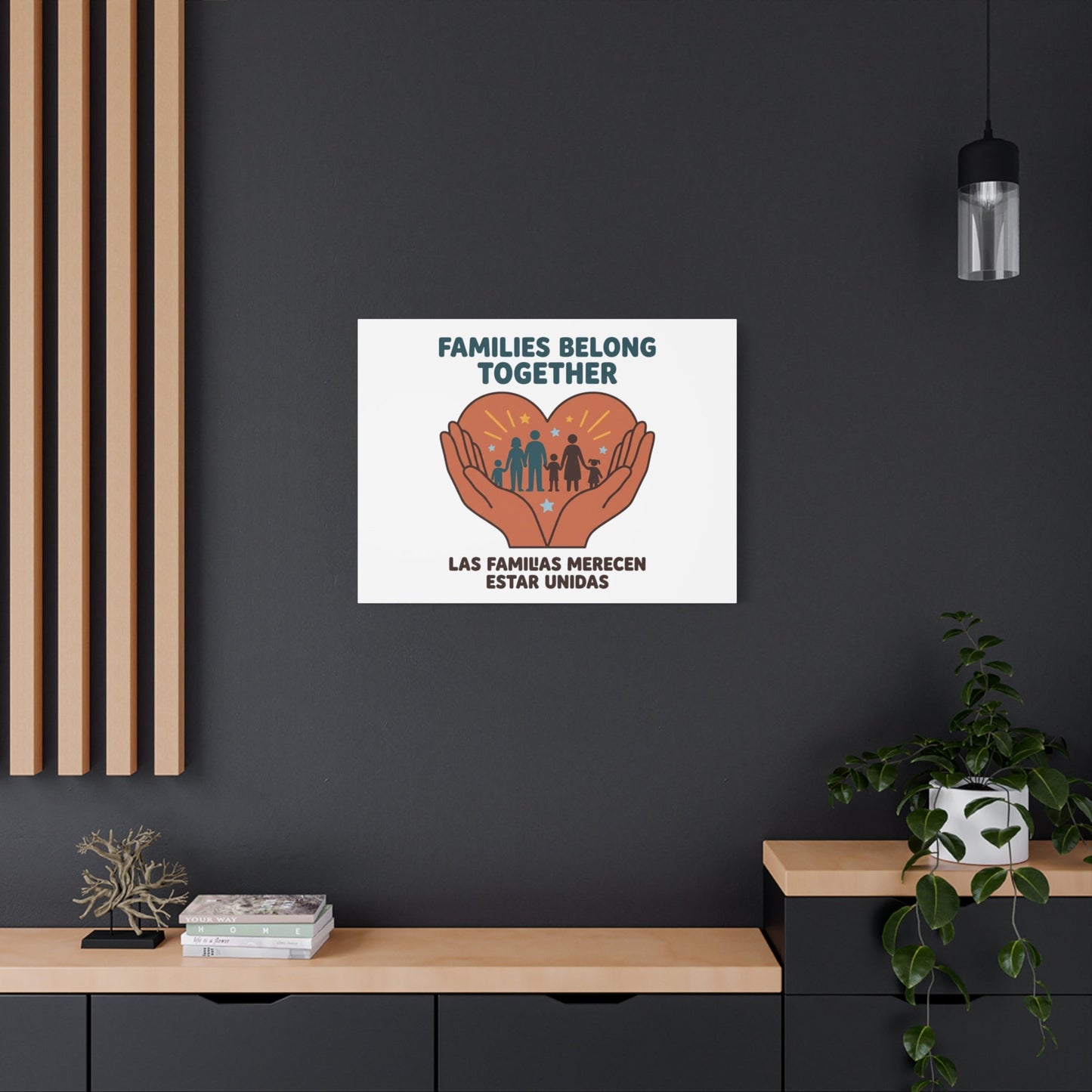 Families Belong Together Canvas | Family Unity, Bilingual Solidarity