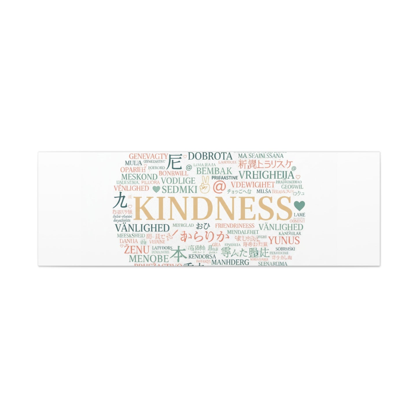 Kindness Word Cloud Canvas | Fresh Start Minimalist Wall Art