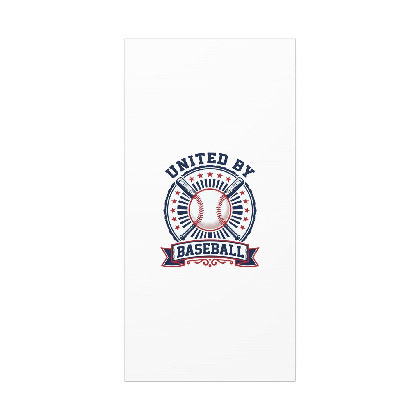United by Baseball Canvas | Patriotic Baseball Graphic, Red White Blue Wall Art