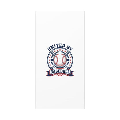 United by Baseball Canvas | Patriotic Baseball Graphic, Red White Blue Wall Art