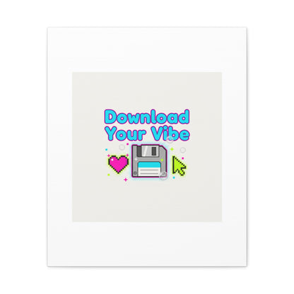 Download Your Vibe Canvas | Y2K Retro Tech, Pixel Floppy Disk Poster