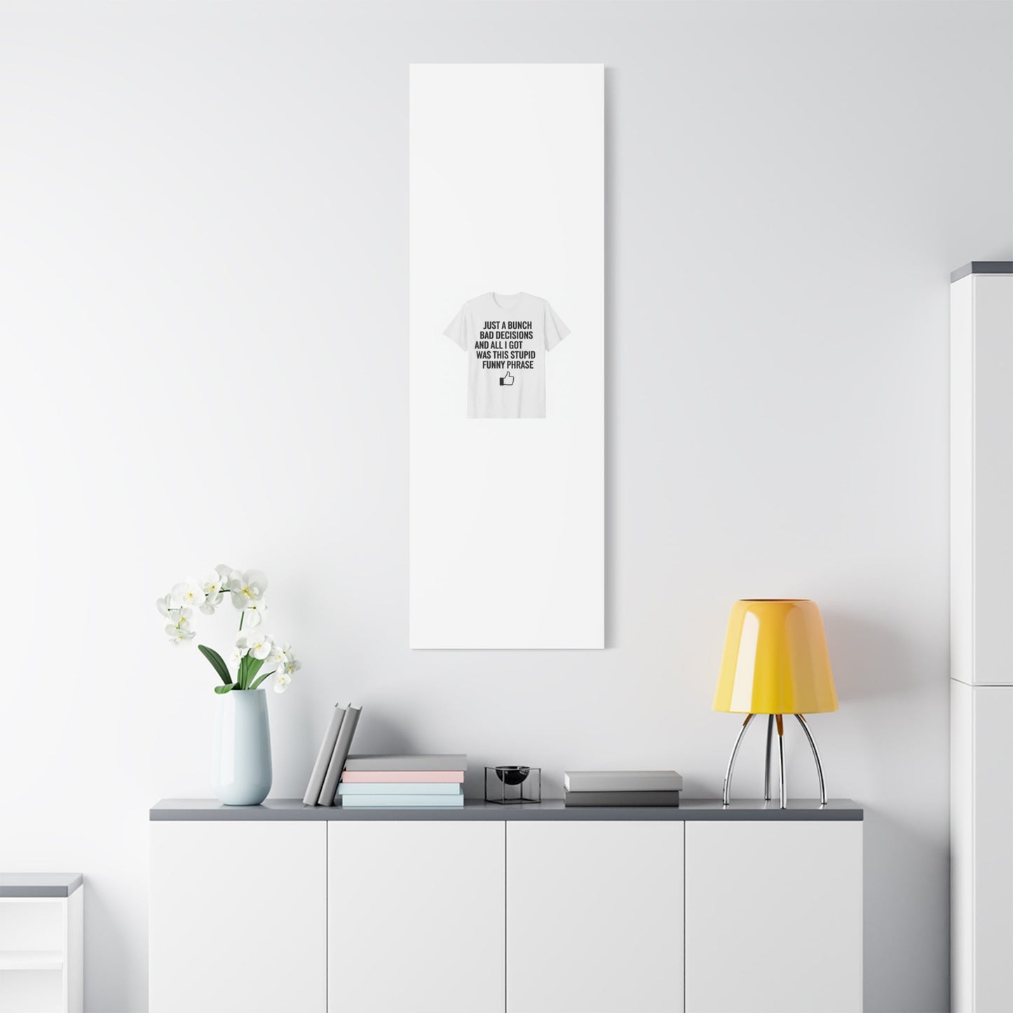 self-deprecating quote Canvas | sarcastic introvert wall art, anxiety humor