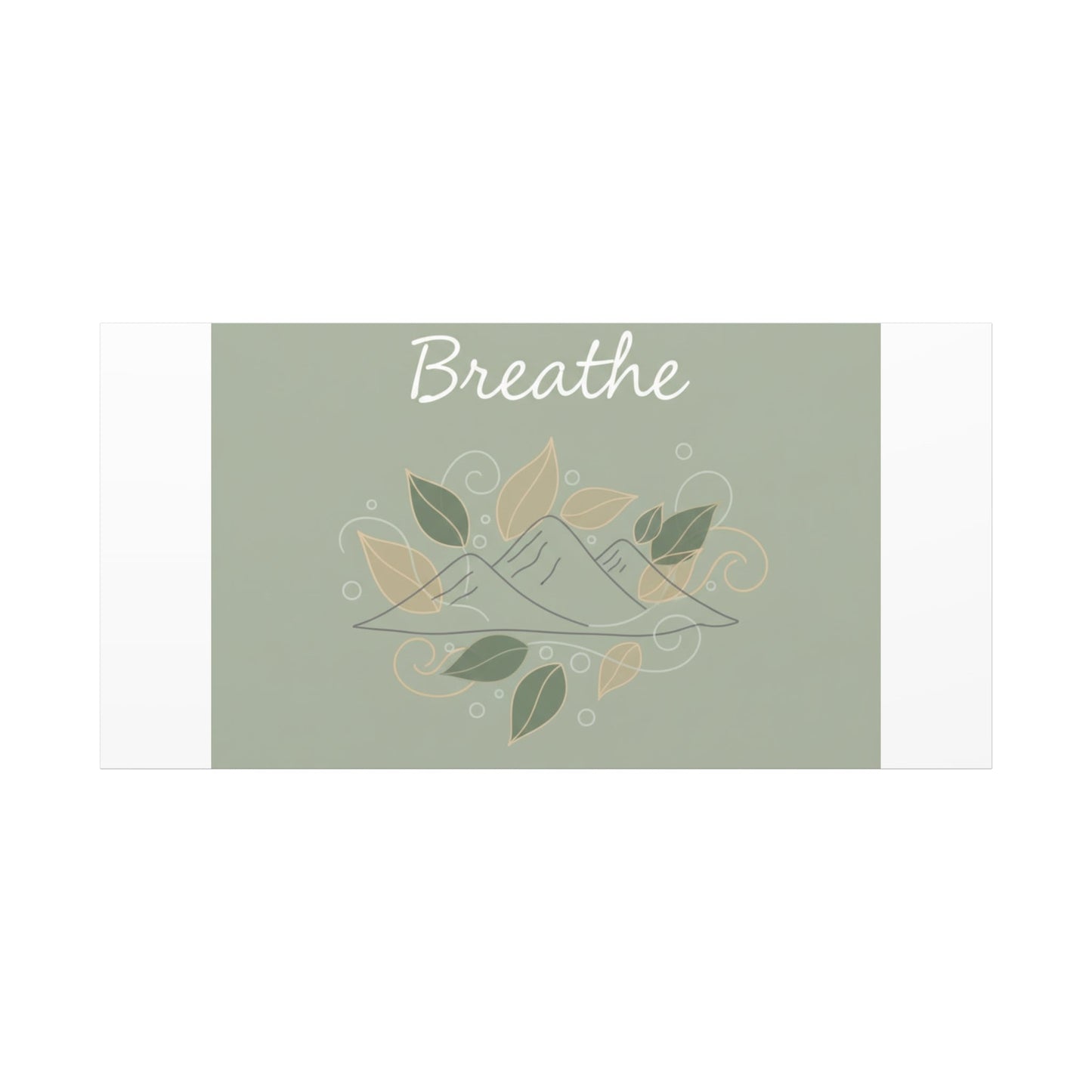 Breathe Mountain Line Canvas | Nature Symbols, Minimal Forest Wall Art