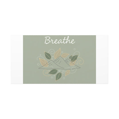 Breathe Mountain Line Canvas | Nature Symbols, Minimal Forest Wall Art