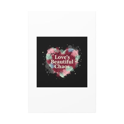 Love's Beautiful Chaos Canvas Print | Soft Grunge Hearts, Distressed Heart Art