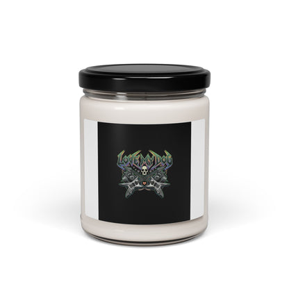 Loud Kindness Metal Font Candle | Scented Soy Candle, 9oz | Gothic Wellness