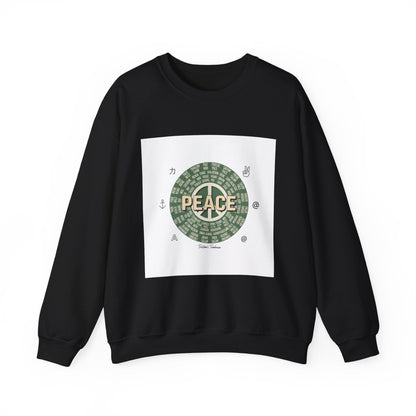 Handwritten Peace Doodle Sweatshirt | sketch aesthetic, hand drawn message