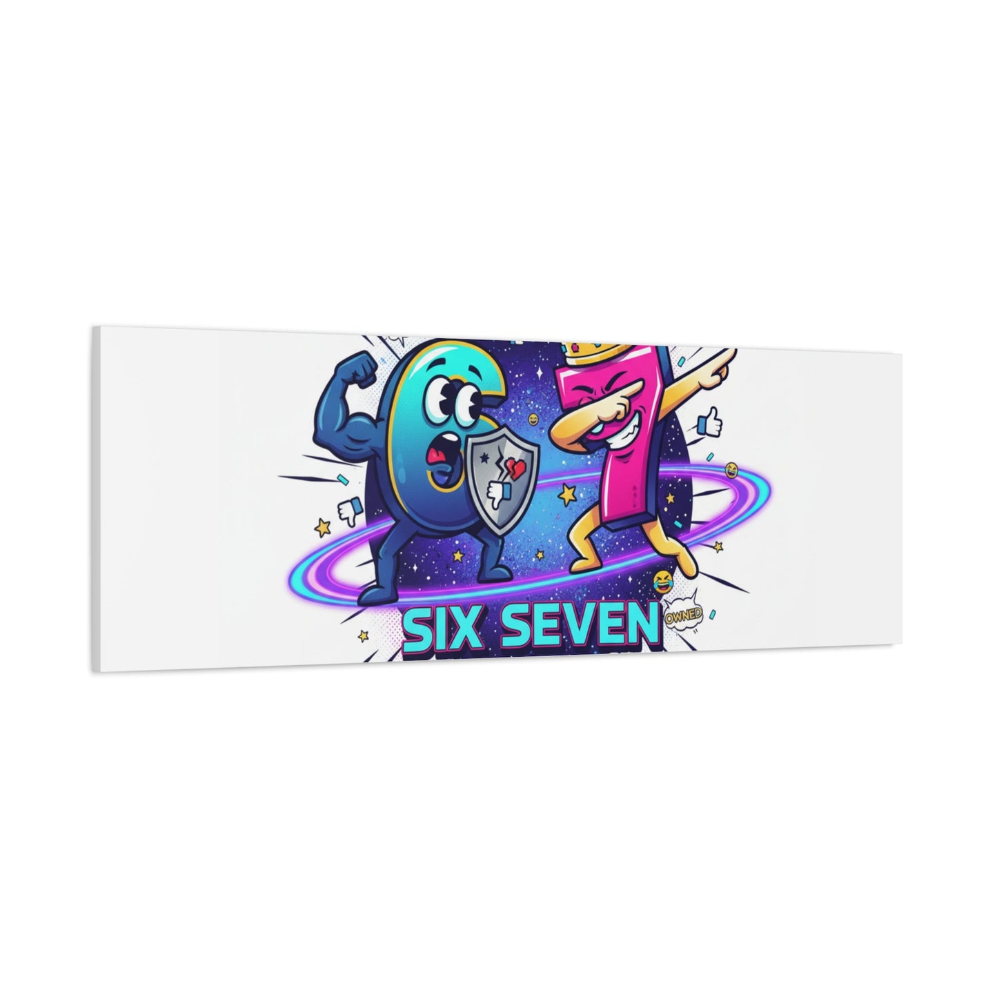 Six Seven Meme War Canvas | Legendary Internet Battle Art, Viral Culture Wall Decor
