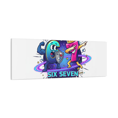 Six Seven Meme War Canvas | Legendary Internet Battle Art, Viral Culture Wall Decor