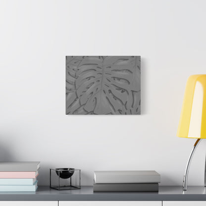 Grey Monstera Canvas Print – Botanical Wall Art