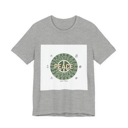 Handwritten Peace Doodle Tee | sketch aesthetic, handwritten message apparel