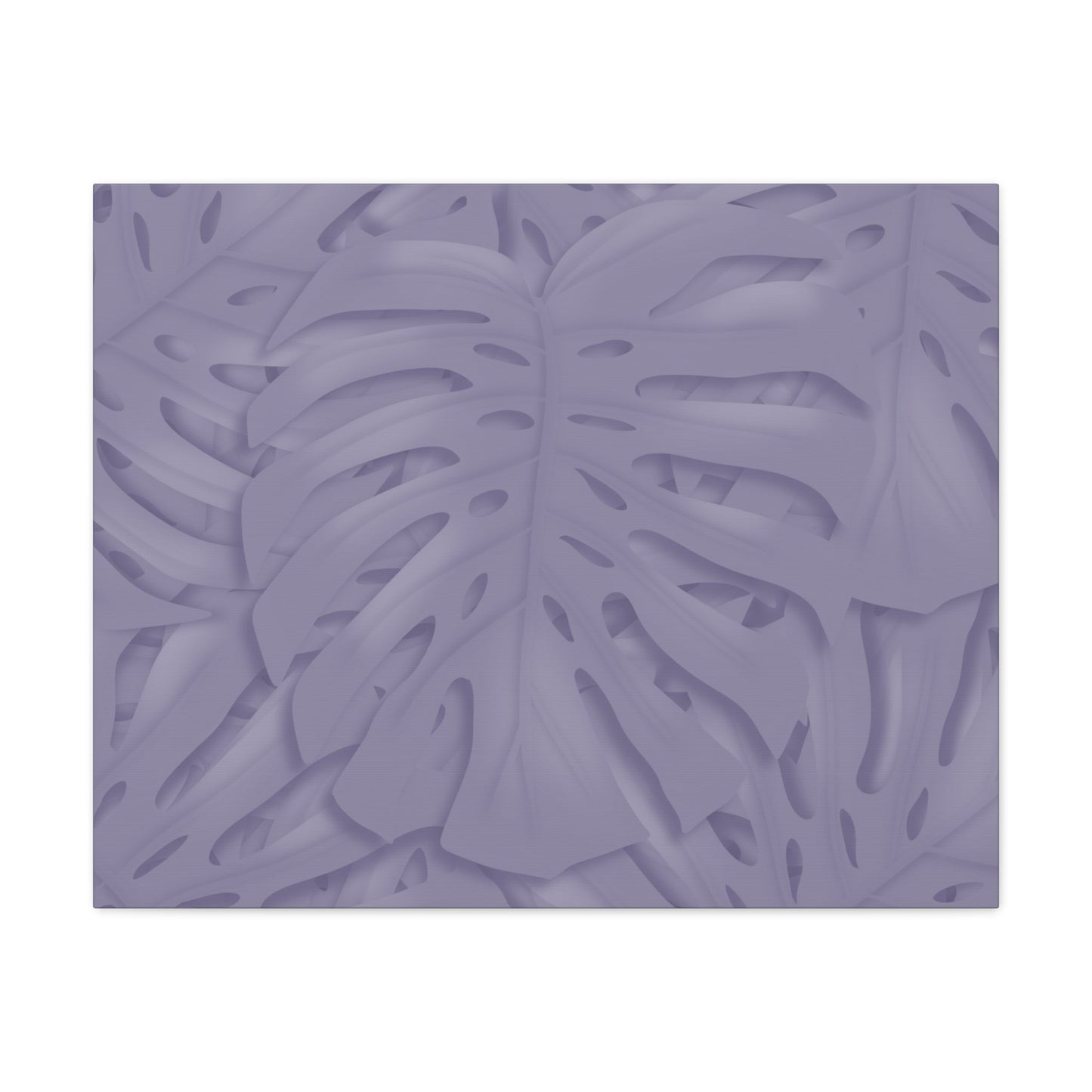 Violet Monstera Canvas Print – Botanical Wall Art