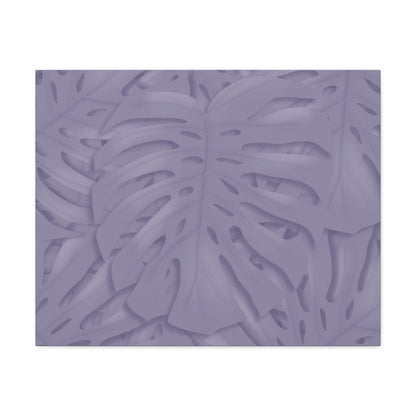 Violet Monstera Canvas Print – Botanical Wall Art