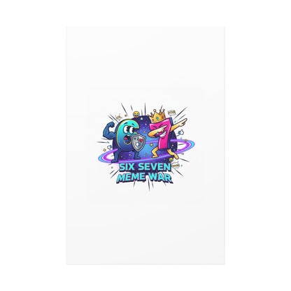 Six Seven Meme War Canvas | Legendary Internet Battle Art, Viral Culture Wall Decor