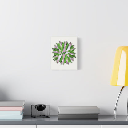 Syngonium Tricolor Pattern Canvas Print – Botanical Wall Art