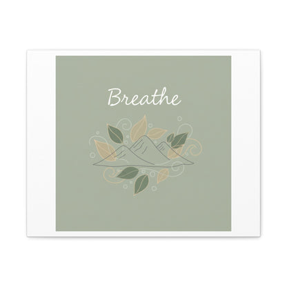 Breathe Mountain Line Canvas | Nature Symbols, Minimal Forest Wall Art
