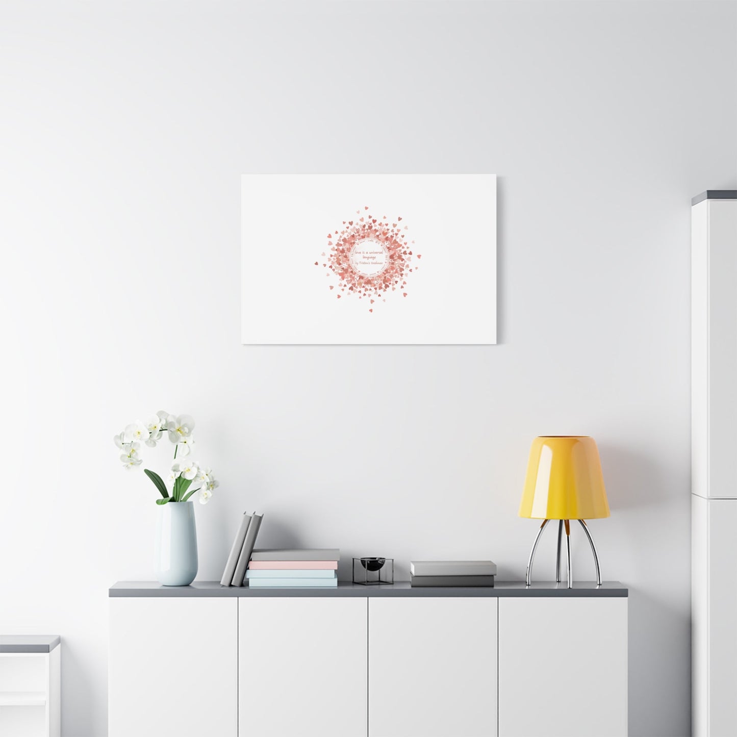 Tiny Heart Confetti Canvas | Matte Stretched Wall Art