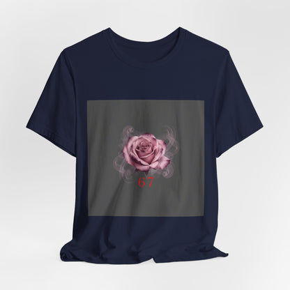 6 7 Rose Smoke Tee | Viral Valentine's Gothic Rose Shirt | 6 7 Meaning Dark Romance