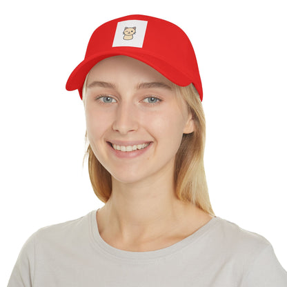 Cute Cat Patch Baseball Cap — Minimalist Kitten Embroidered Hat