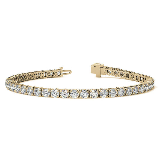 6.5 CTW Lab Grown Diamond (G/VS) Tennis Bracelet in Choice of 14k White or Yellow Gold - AGI Certified