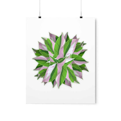 Syngonium Tricolor Pattern Botanical Print – Unframed Wall Art