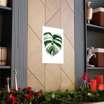 Melting Monstera Albo Botanical Print – Unframed Wall Art
